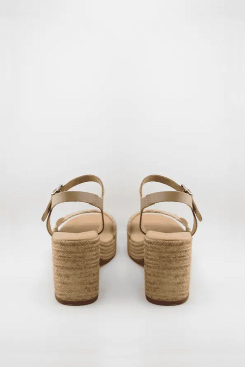Oh My Sandals Braided Wedge Sandals with Ankle Strap